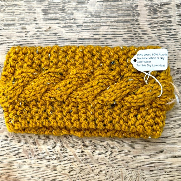 Accessories - Handmade NWT NEW Wool Knitted Winter Headband Ear Band Warmer Mustard